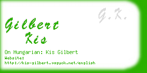 gilbert kis business card